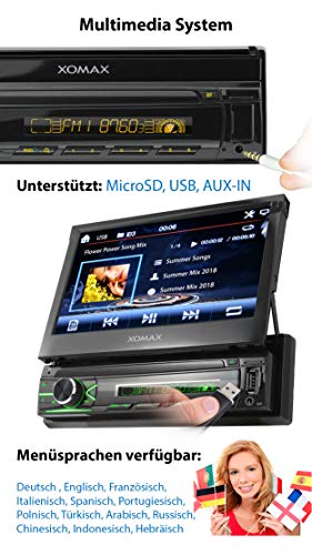 Autoradio mit ausfahrbarem Display XOMAX XM-V746 Autoradio