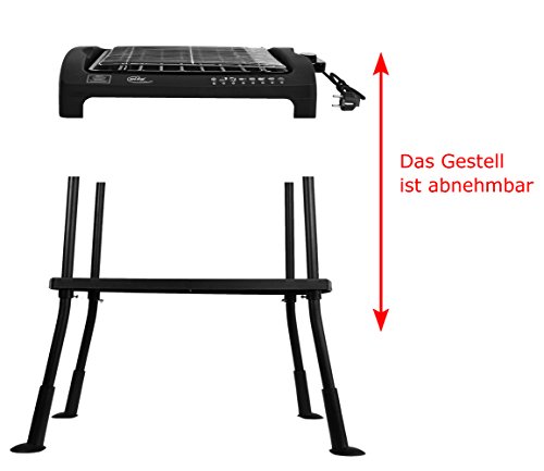 Standgrill Elta GRILL SET Elektrischer + Grillbesteck Balkongrill