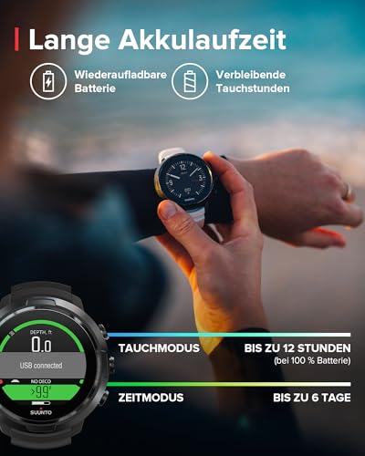 Tauchcomputer SUUNTO D5 mit Farbdisplay, 100m Wasserdicht