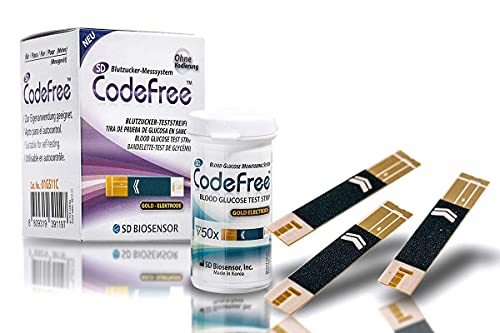 Glukose-Teststreifen CodeFree Blutzuckerteststreifen 50 Stück