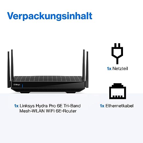 WiFi-6-Router Linksys Hydra Pro 6E Tri‑Band WiFi-6E-Mesh-Router