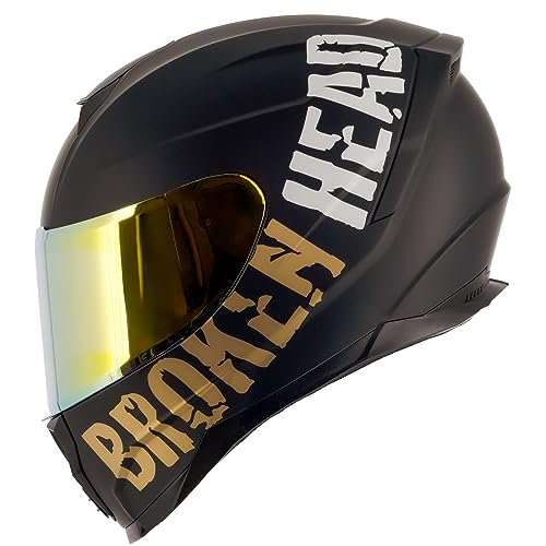 Motorradhelm Broken Head BeProud Sport Gold