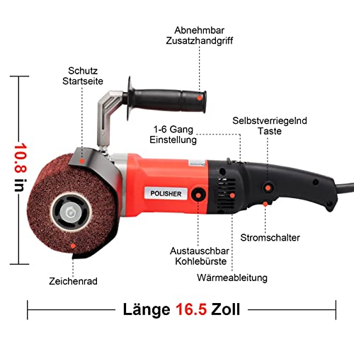 Schleifroller BALLSHOP Satiniermaschine Poliermaschinen 1200 W