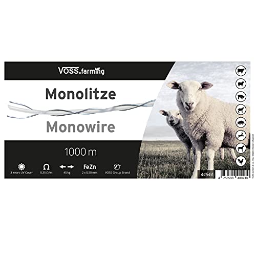 Weidezaunlitze VOSS.farming Monolitze Polydraht transparent