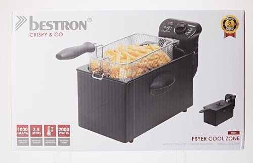 Kaltzonen-Fritteuse Bestron Öl-Fritteuse mit Kaltzonentechnologie