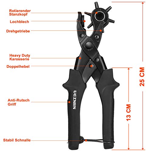 Lochzange UEZNIRN Heavy Duty Revolver Hebelübersetzung