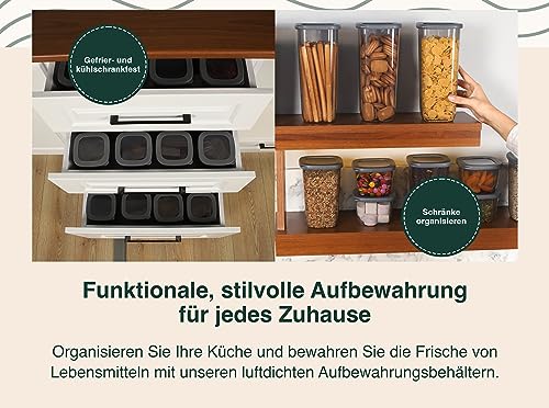 Vorratsdosen stapelbar uandu Vorratsdosen mit Deckel Luftdicht