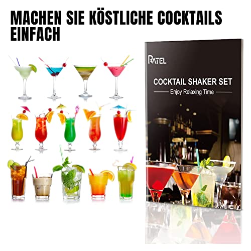 Cocktailmixer RATEL Cocktail Shaker Set, 9 Stück Edelstahl