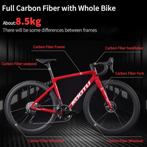 Carbon-Rennrad KOOTU Carbon Rennrad Leichtgewicht 24 Gang Rennrad