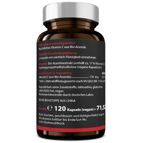 Acerola-Kapseln Mount Natural Bio Vitamin C (120 Kapseln)