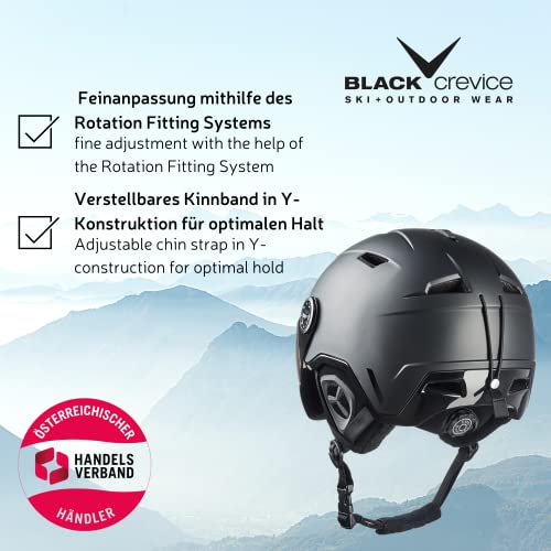 Black-Crevice-Skihelm Black Crevice Skihelm Vail mit Visier, matt