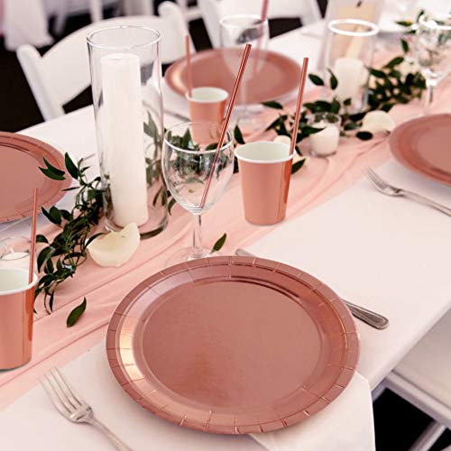 Pappteller iZoeL 60 STK 9″ Partyteller Rosegold Stabile