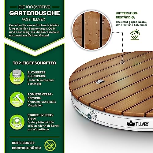 Bodendusche tillvex ® Gartendusche bis 4 m Fontänenhöhe