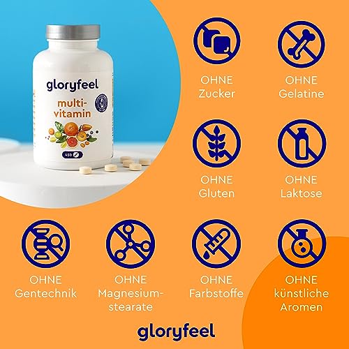 Mineralstoff gloryfeel Multivitamin Hochdosiert, 450 Tabletten