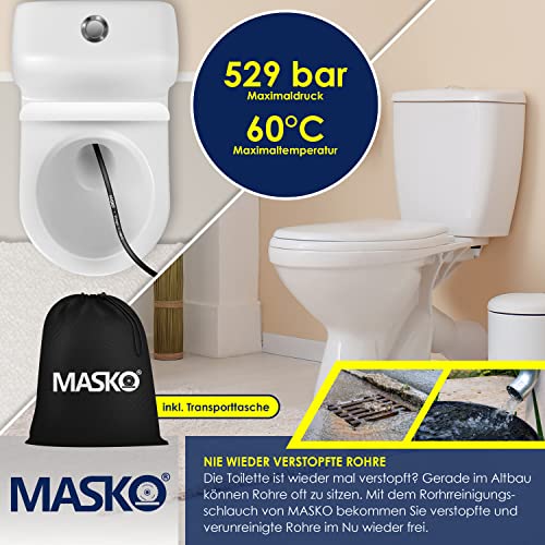 Rohrreinigungsschlauch MASKO ® Premium Set Abflussreiniger 30m