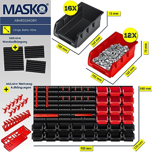 Werkzeugwand MASKO ® Wandregal + Stapelboxen