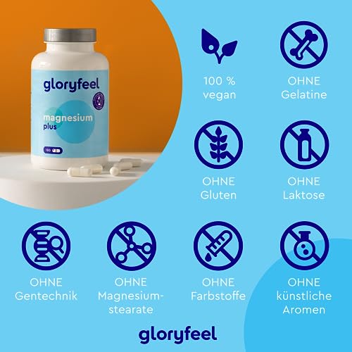 Magnesiumcitrat gloryfeel Premium 1554mg – Mit Vitamin B6 und B12