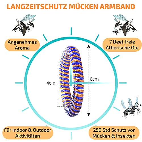 Mückenarmband Olleeno ® Mückenschutz Armband Moskito