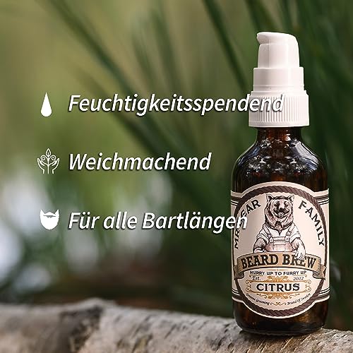 Bartwuchsmittel Mr Bear Family Bartöl Herren – Citrus