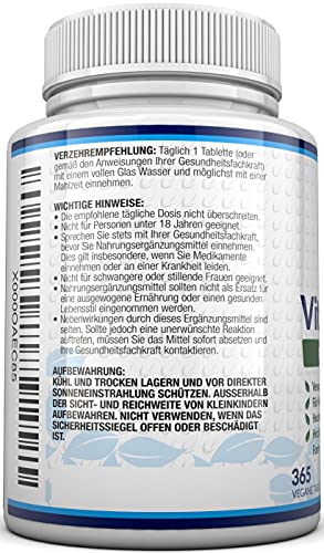 Vitamin K2 Nu U Nutrition MK7 200µg, 365 vegane Tabletten