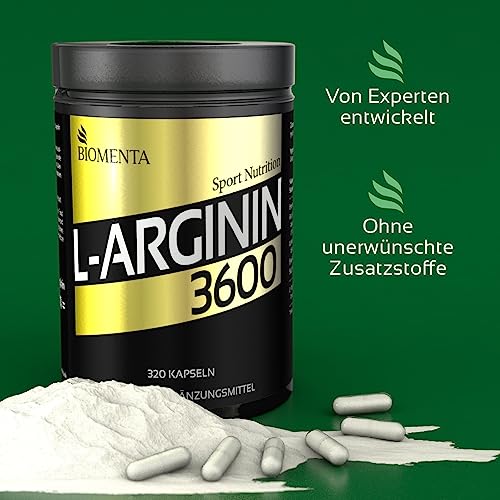 Testosteron-Booster BIOMENTA L-Arginin 3600, 320 Arginin Kaps.