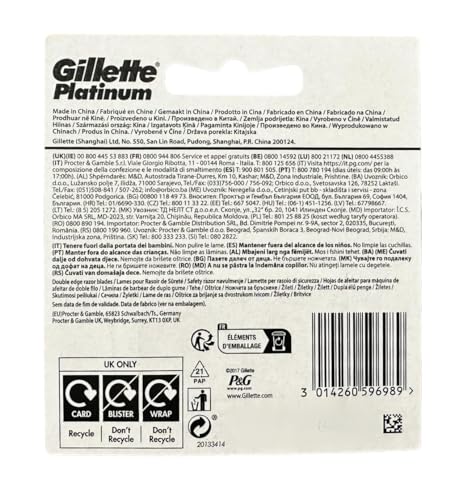 Rasierhobel-Klingen Gillette Platinum Rasierklingen für Herren