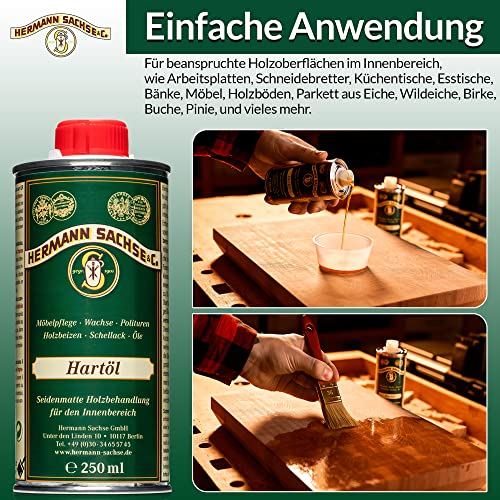 Holzöl Hermann Sachse Hartöl 250ml für Eiche Nussbaum Akazie Buche