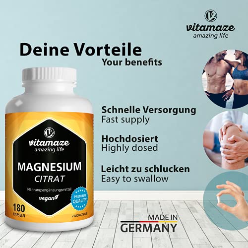 Magnesiumcitrat Vitamaze – amazing life Magnesium-Citrat Kapseln