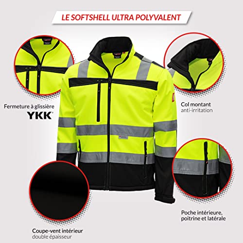 Warnschutzjacken Nitras MOTION TEX VIZ Softshell-Jacke