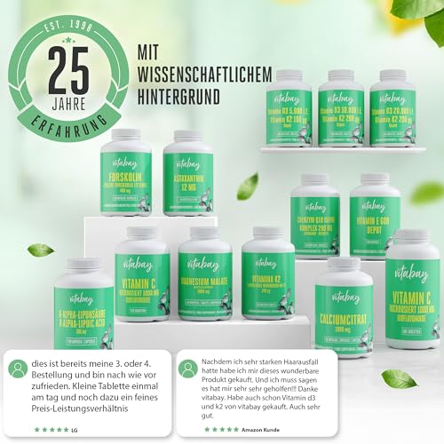 Biotin vitabay Tabletten Hochdosiert 10.000 mcg, 200 Vegane