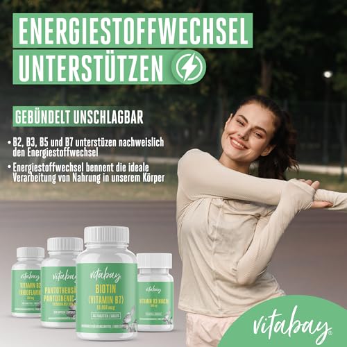 Biotin vitabay Tabletten Hochdosiert 10.000 mcg, 200 Vegane