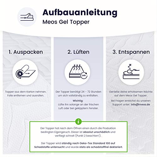 Gel-Topper (180×200) Meos ® Gel-Schaum Topper 180x200cm