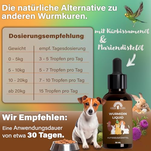 Wurmkur Hund ADEMA NATURAL ® WURMIDIN Liquid, Wurmkur