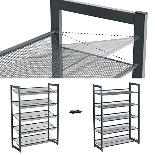 Schuhregal SONGMICS 5-stöckiges , erweiterbarer Schuhständer