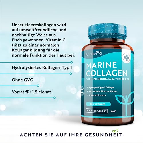 Kollagen Nutravita Marine und Hyaluronsäure Komplex 1150mg