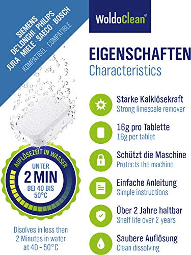 Entkalkungstabletten Kaffeevollautomat WoldoClean