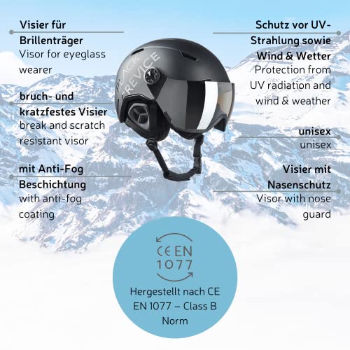 Black-Crevice-Skihelm Black Crevice Skihelm Vail mit Visier, matt