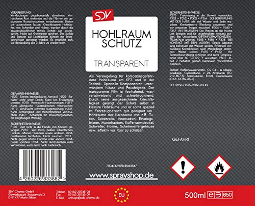 Hohlraumversiegelung SDV Chemie Hohlraumschutz transparent