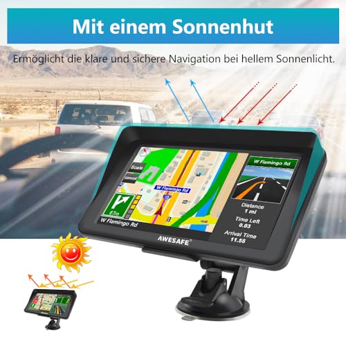 Navi mit Rückfahrkamera AWESAFE Bluetooth Navigationsgerät