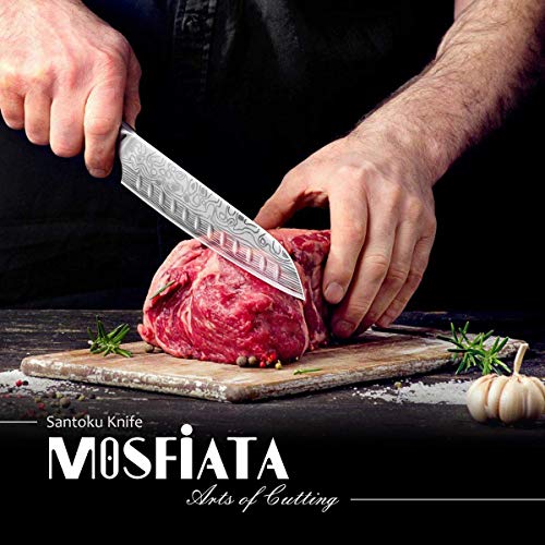 Kochmesser MOSFiATA, Santoku Messer Küchenmesser Profi
