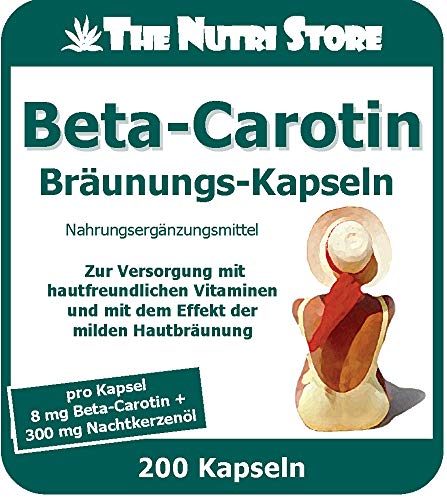 Beta-Carotin The Nutri Store Carotin Bräunungskapseln 200 Stk.