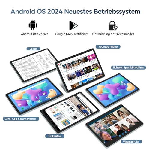 Tablet mit Tastatur FEONAL 2024 Neueste Tablet 10 Zoll,2-in-1 ,5G