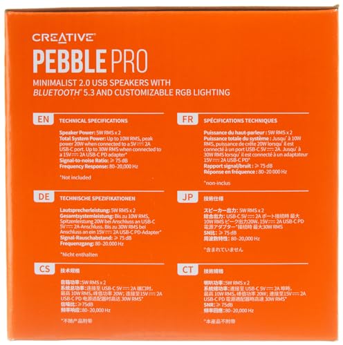 PC-Lautsprecher CREATIVE Pebble Pro 2.0 USB-C mit Bluetooth 5.3