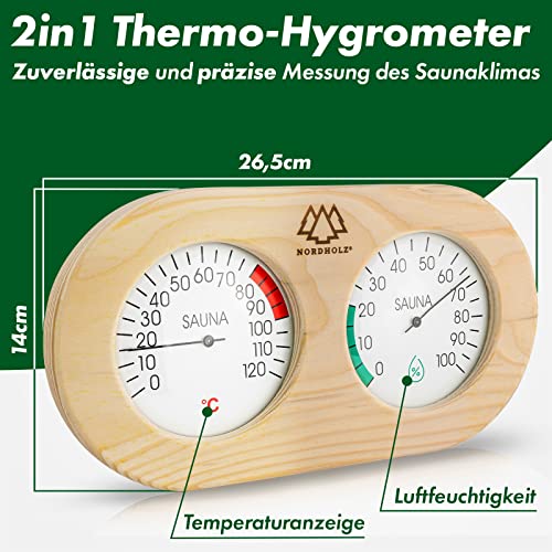 Sauna-Thermometer Nordholz ® Sauna Thermometer Hygrometer