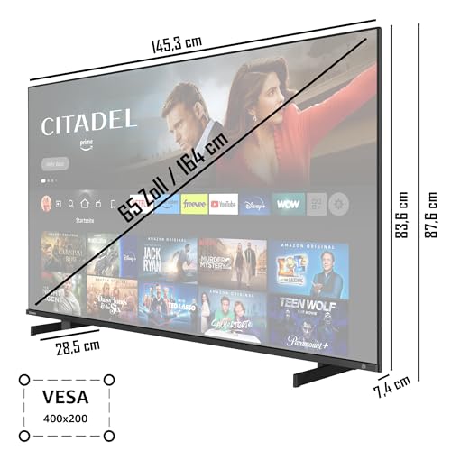 Großer Fernseher Toshiba 65QF5D63DA 65 Zoll QLED Fernseher