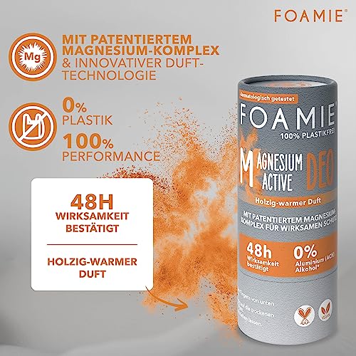 Deo-Stick Foamie Festes Deodorant Herren “Power Up”, Holzigem Duft