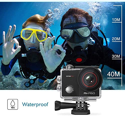 Wasserdichte Kamera AKASO Action Cam 4K 20MP WiFi 40M