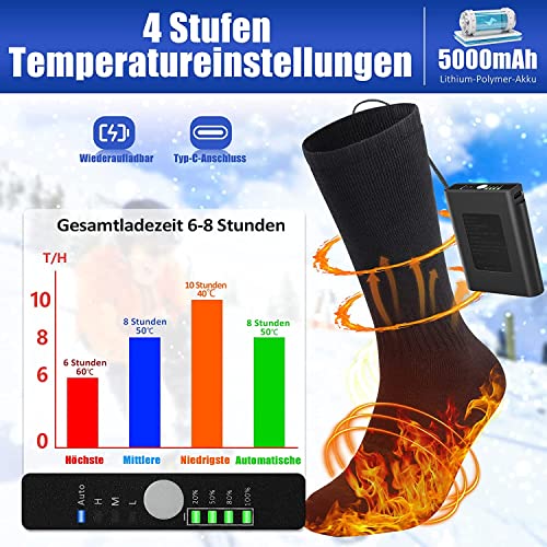 Beheizbare Socken LOTTBUTY 5V/5000mAh, beheizte Socken