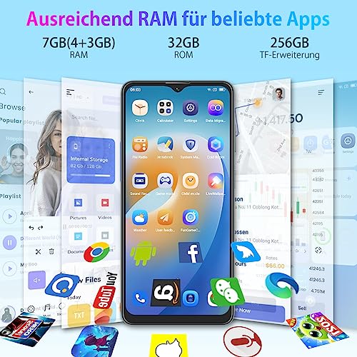 Smartphone bis 300 Euro OSCAL Smartphone Ohne Vertrag 7GB RAM 32GB