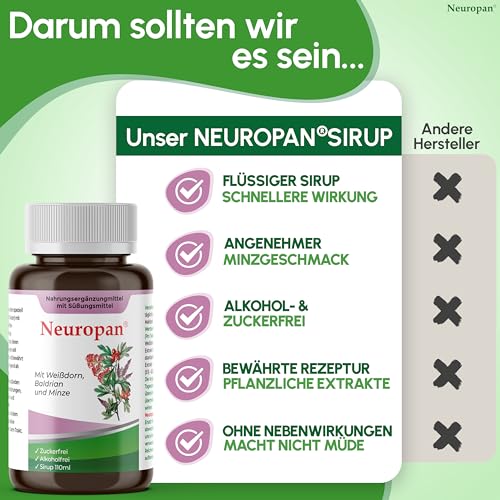 Pflanzliche Beruhigungsmittel Neuropan Sirup 110ml Anti Stress